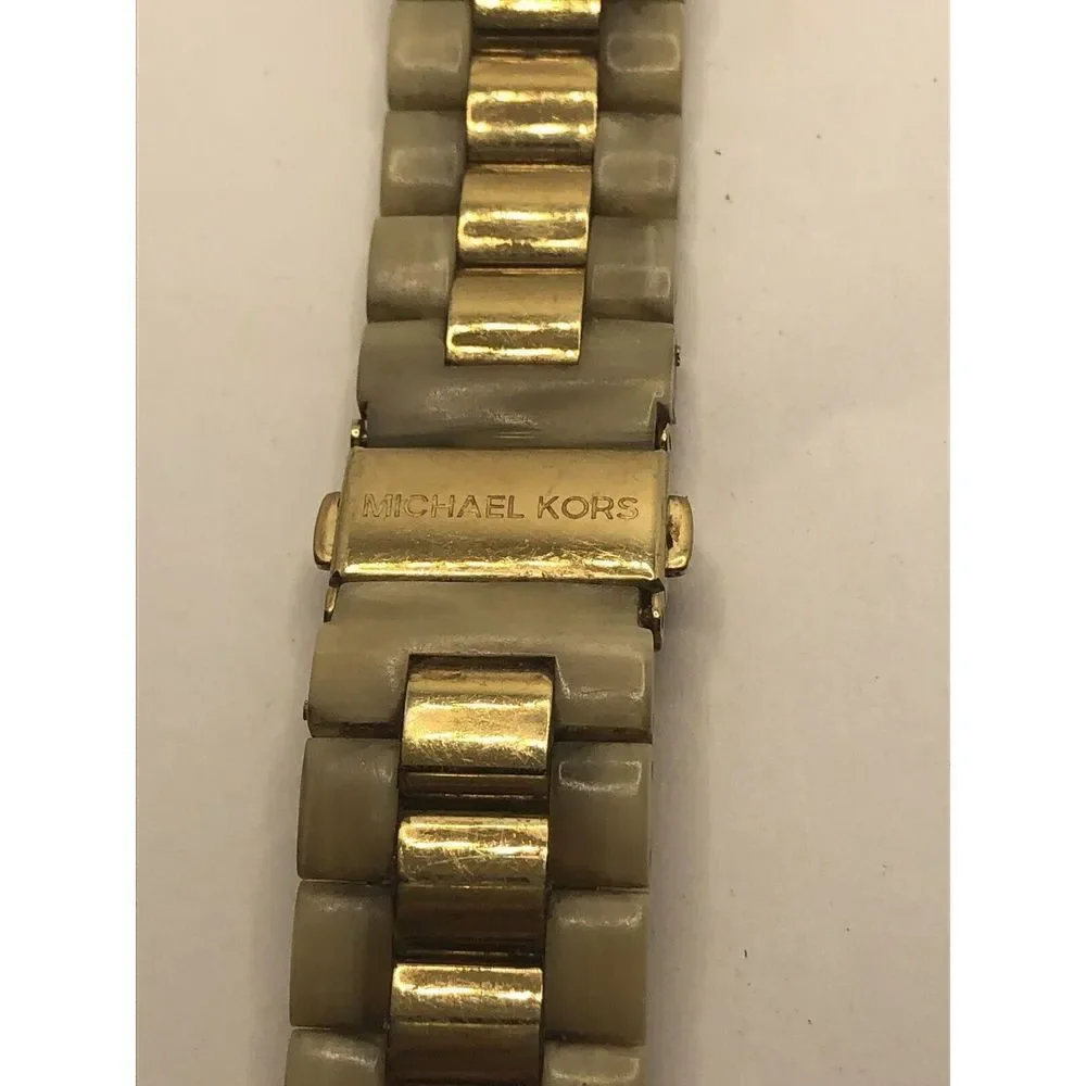 Michael Kors Watch Parts Band 20mm Case 36mm Crystal 2tone Plastic Links PY339